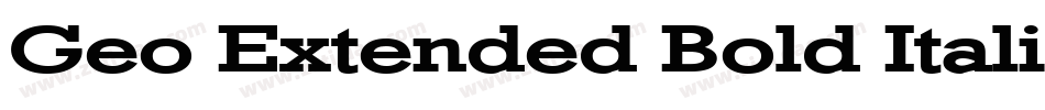 Geo Extended Bold Italic字体转换